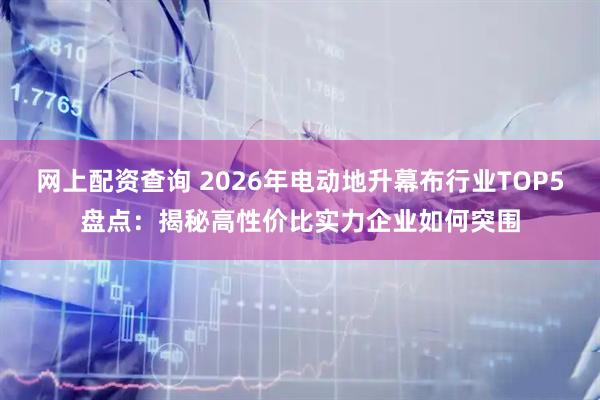 网上配资查询 2026年电动地升幕布行业TOP5盘点：揭秘高性价比实力企业如何突围
